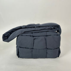 Bottega Veneta Navy Padded Tech Cassette Shoulder Bag
