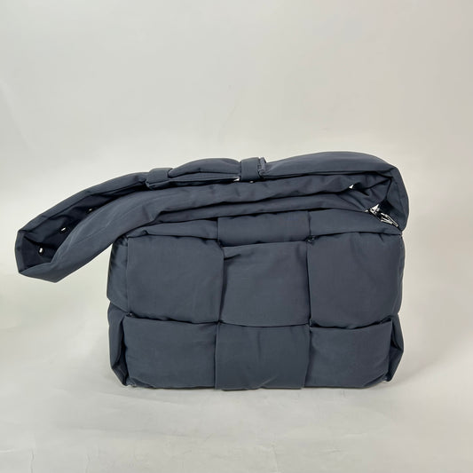 Bottega Navy Padded Tech Cassette Shoulder Bag