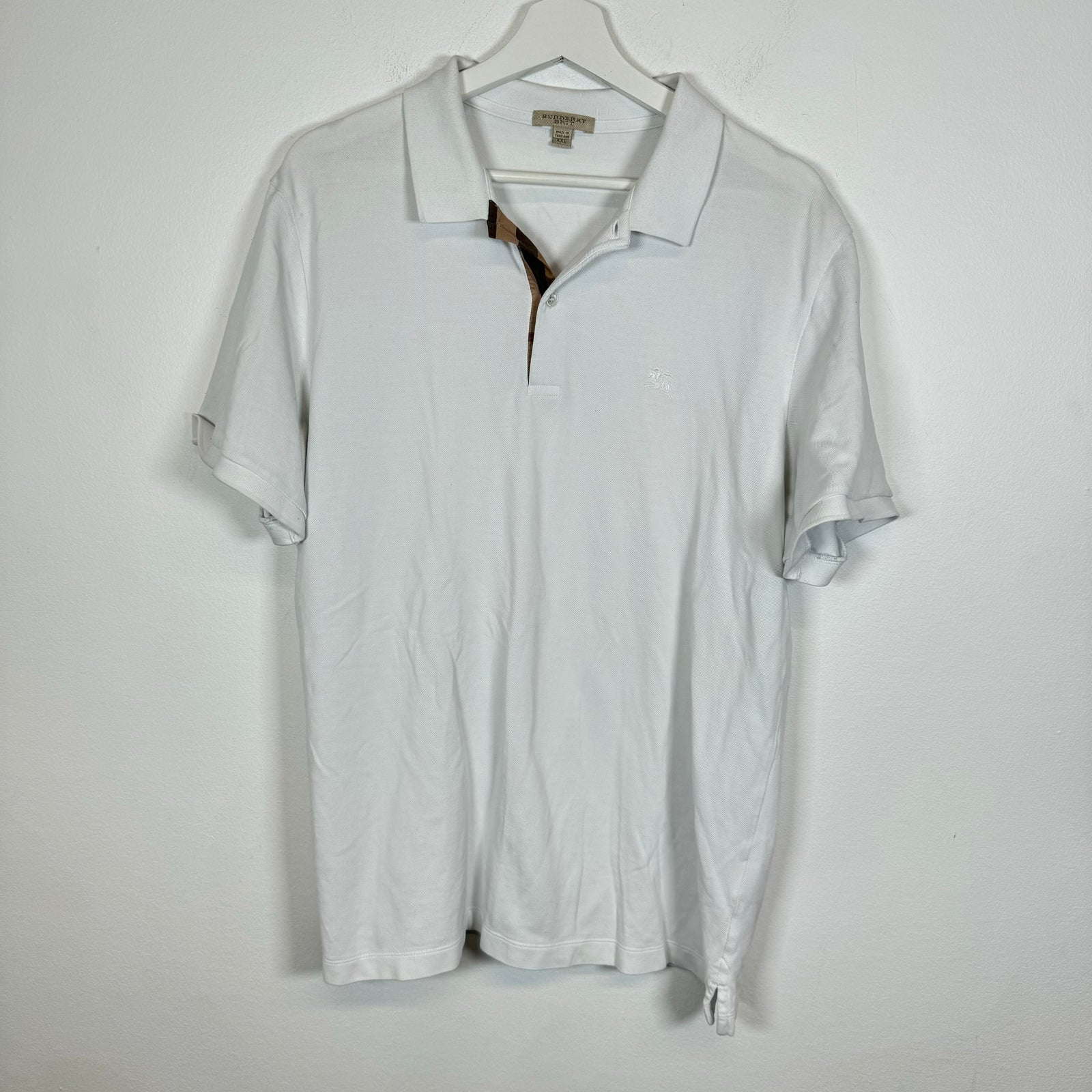 Burberry White Polo Shirt Size XXL