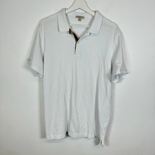 Burberry White Polo Shirt Size XXL
