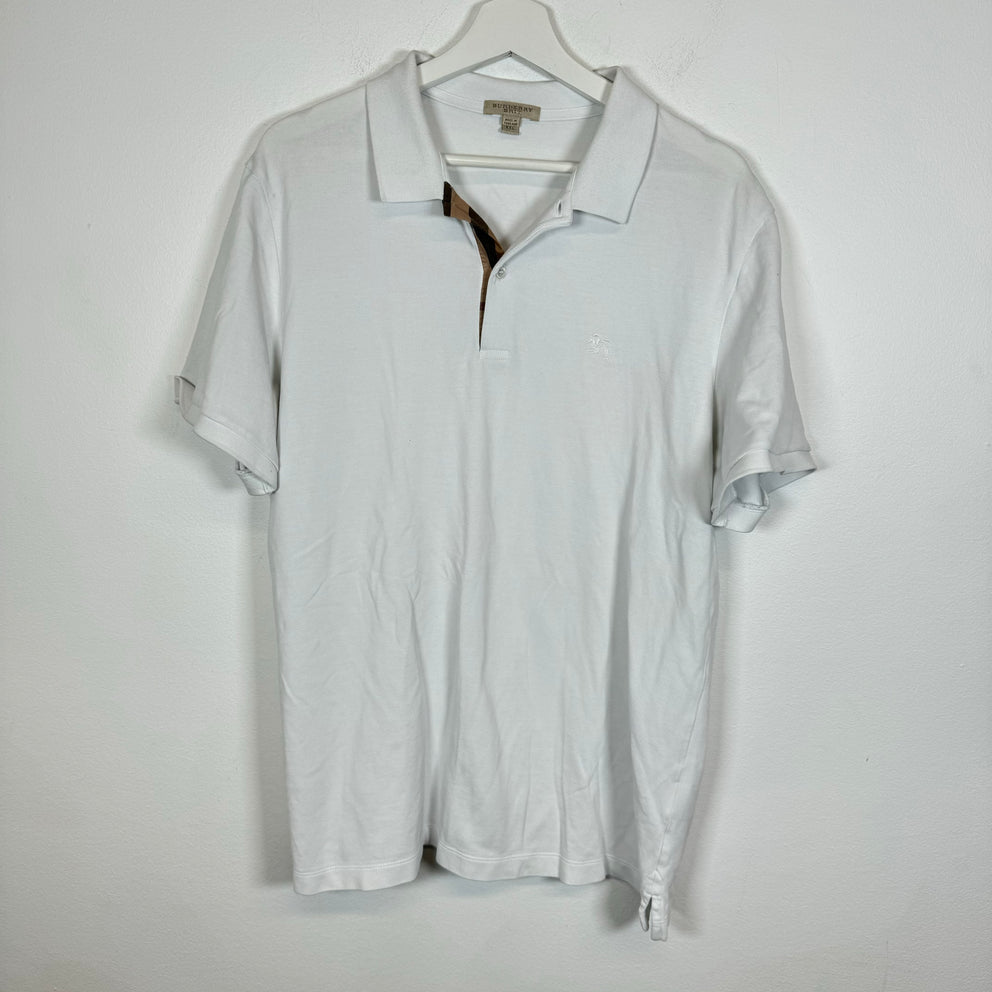 Burberry White Polo Shirt Size XXL