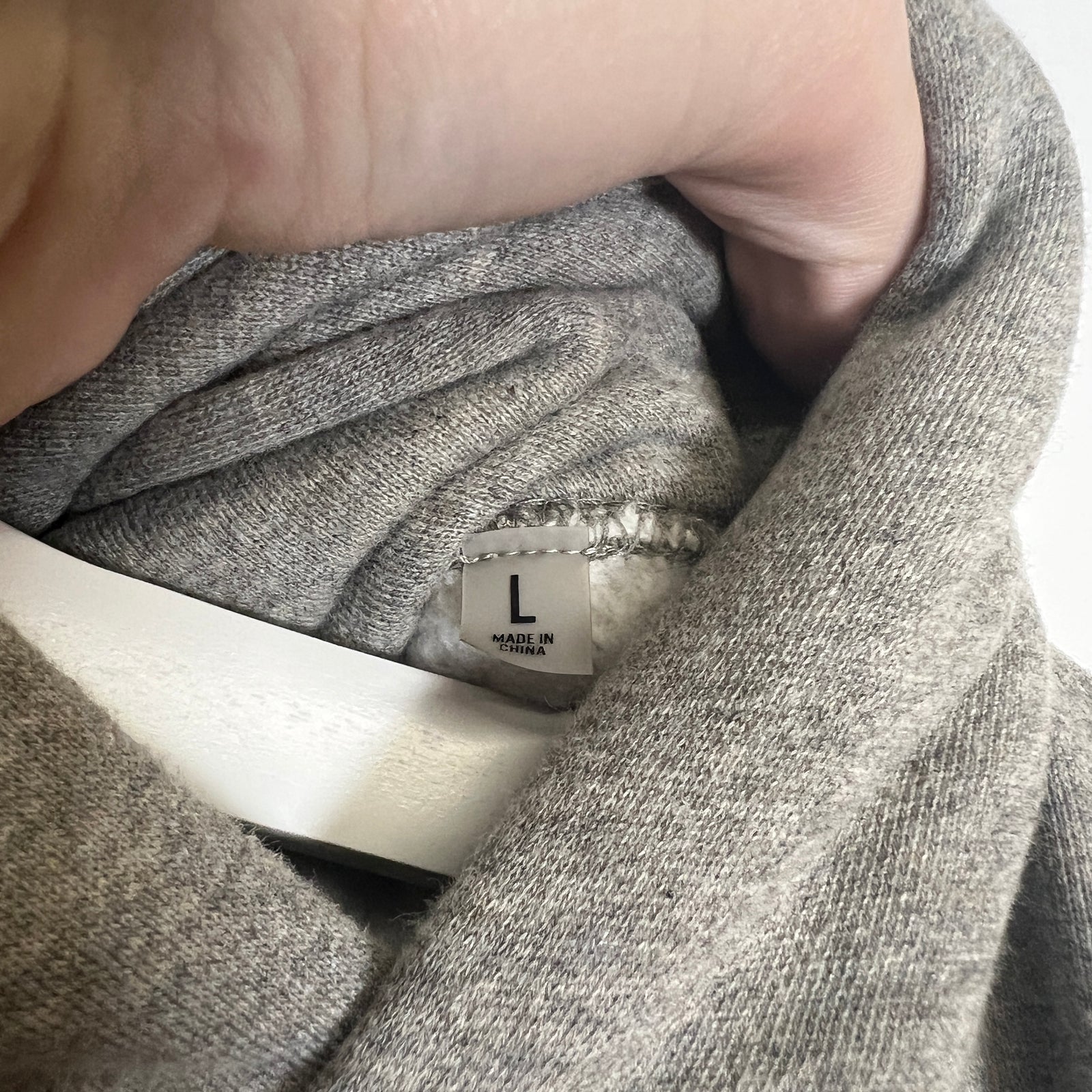 Essentials Grey Back Logo Hoodie Size L
