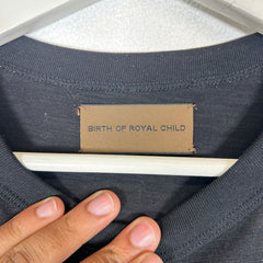 Birth Of Royal Child Black Pearl Patchwork T-Shirt Size S