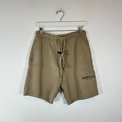 Essentials Beige Logo Shorts Size S