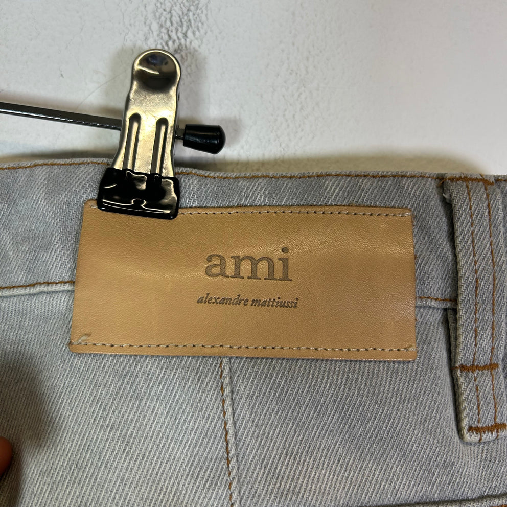 Ami Paris Grey Baggy Fit Jeans