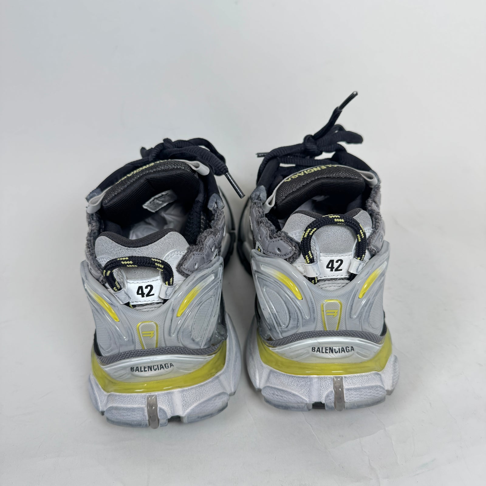 Balenciaga Grey/Yellow Runner Size 42