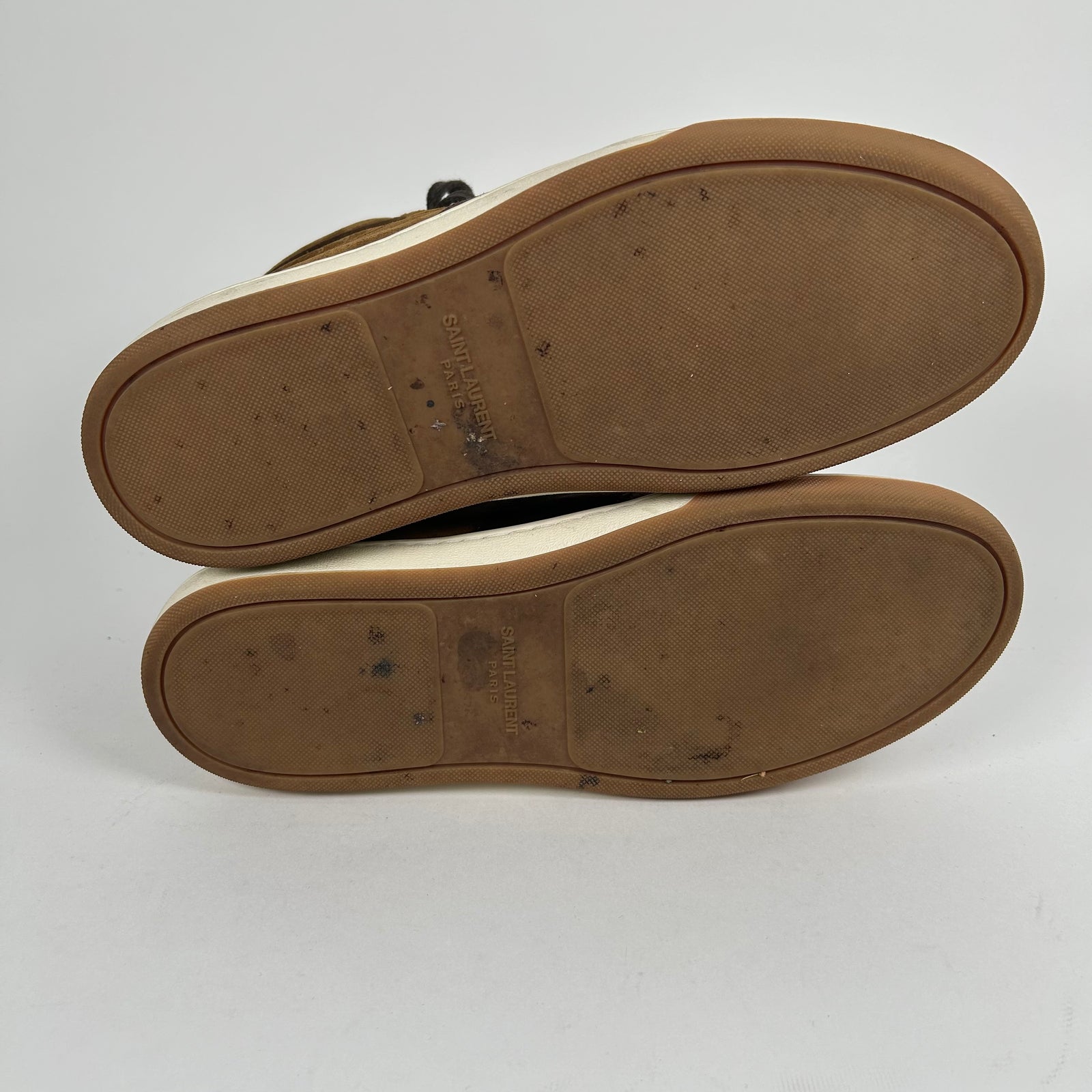 Saint Laurent SL/10H Court Brown Suede High Tops Size 41