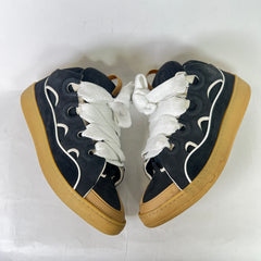 Lanvin Black/Tan Suede Curb Sneakers