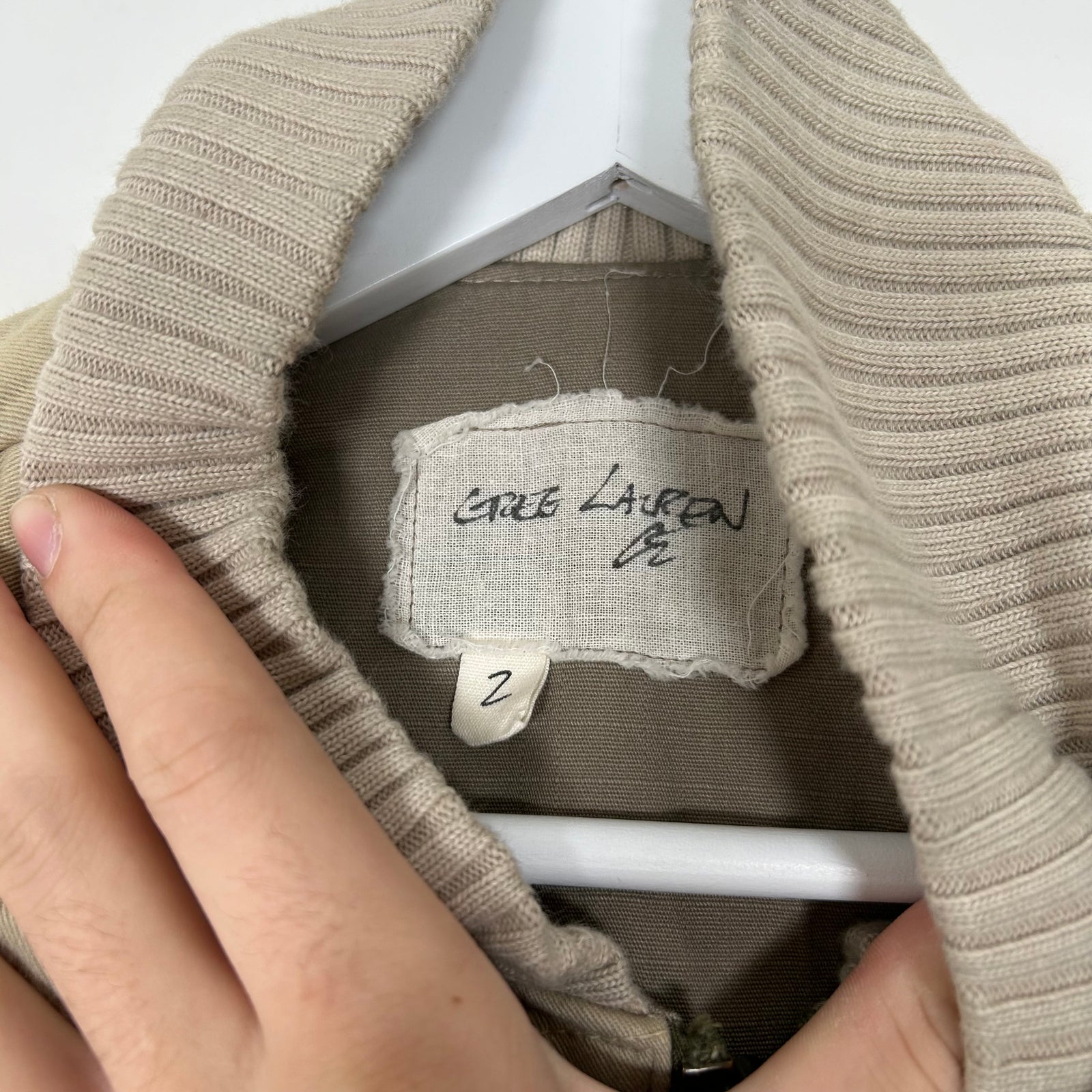 Greg Lauren Patchwork Utility Ivory & Sage Size 2