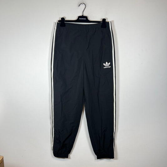 Balenciaga x Adidas Black Striped Nylon Track Pants Size 30