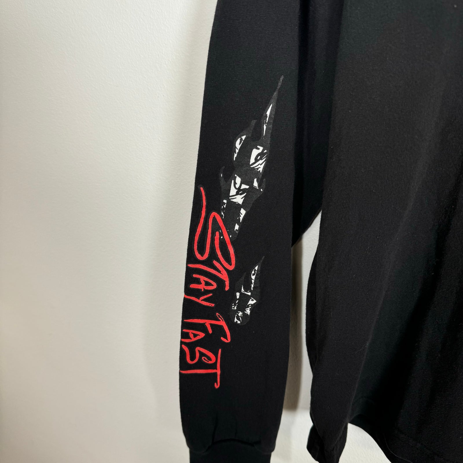 Chrome Hearts Matty Boy Black Stay Fast LS Tee Size S