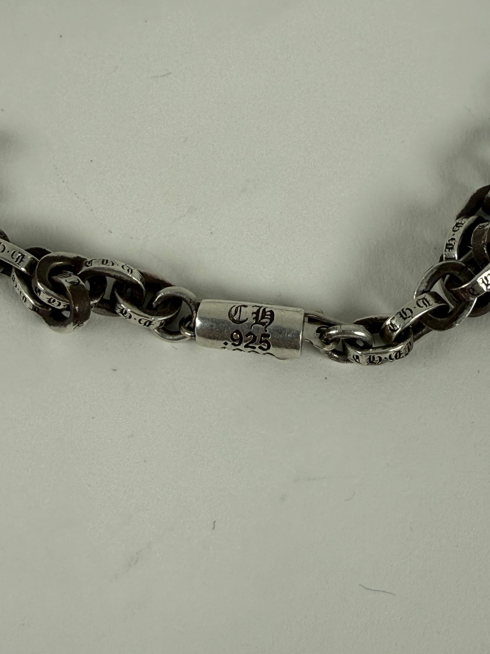 Chrome Hearts 30" Silver 'Paper-Chain' Necklace