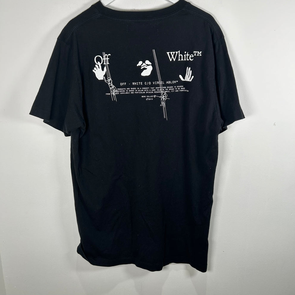 Off-White Embroidered Arrows Black T-Shirt Size XXL