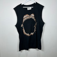 Maison Margiela SS08 Shark Tooth Black Tank-Top Size L