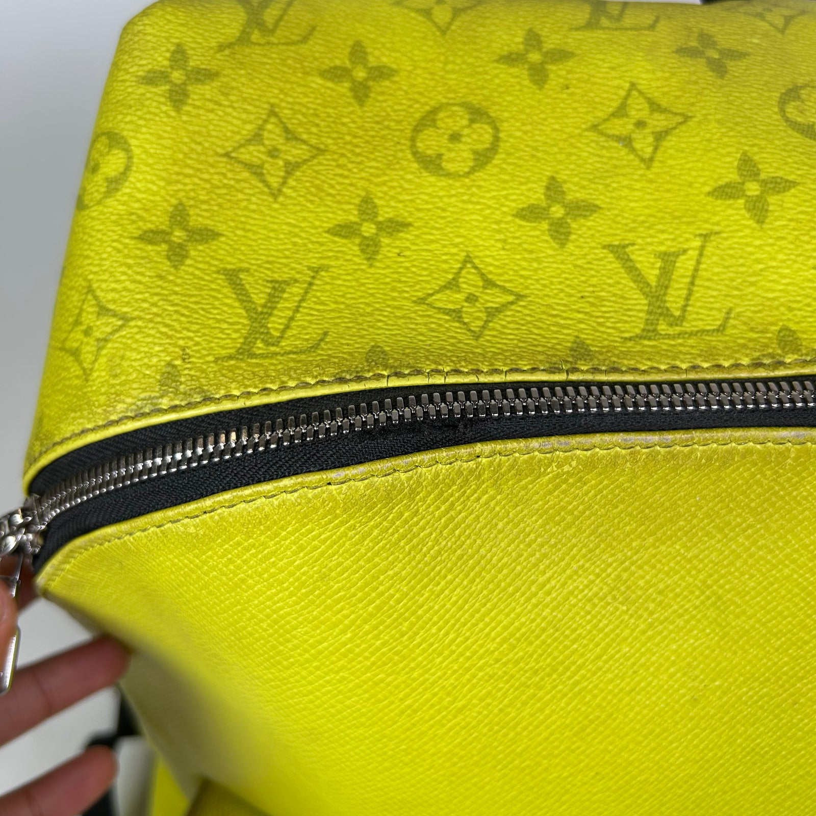 Louis Vuitton Yellow Taigarama Monogram Discovery Backpack
