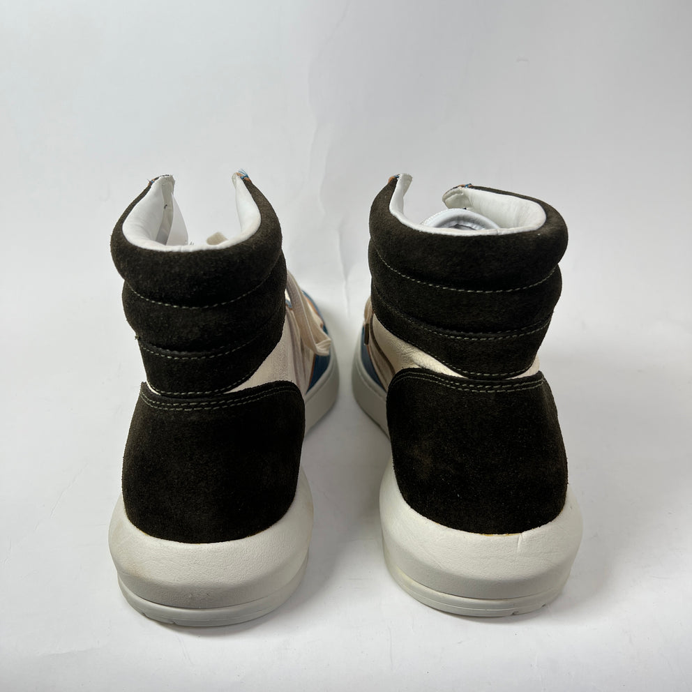 Visvim Blue/Brown Chamberlain Hi-Top Sneaker Size 12