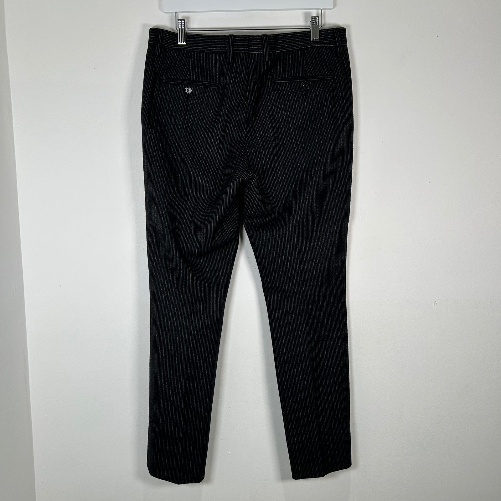 Saint Laurent Grey Pin-Stripe Dress Pant Size 48