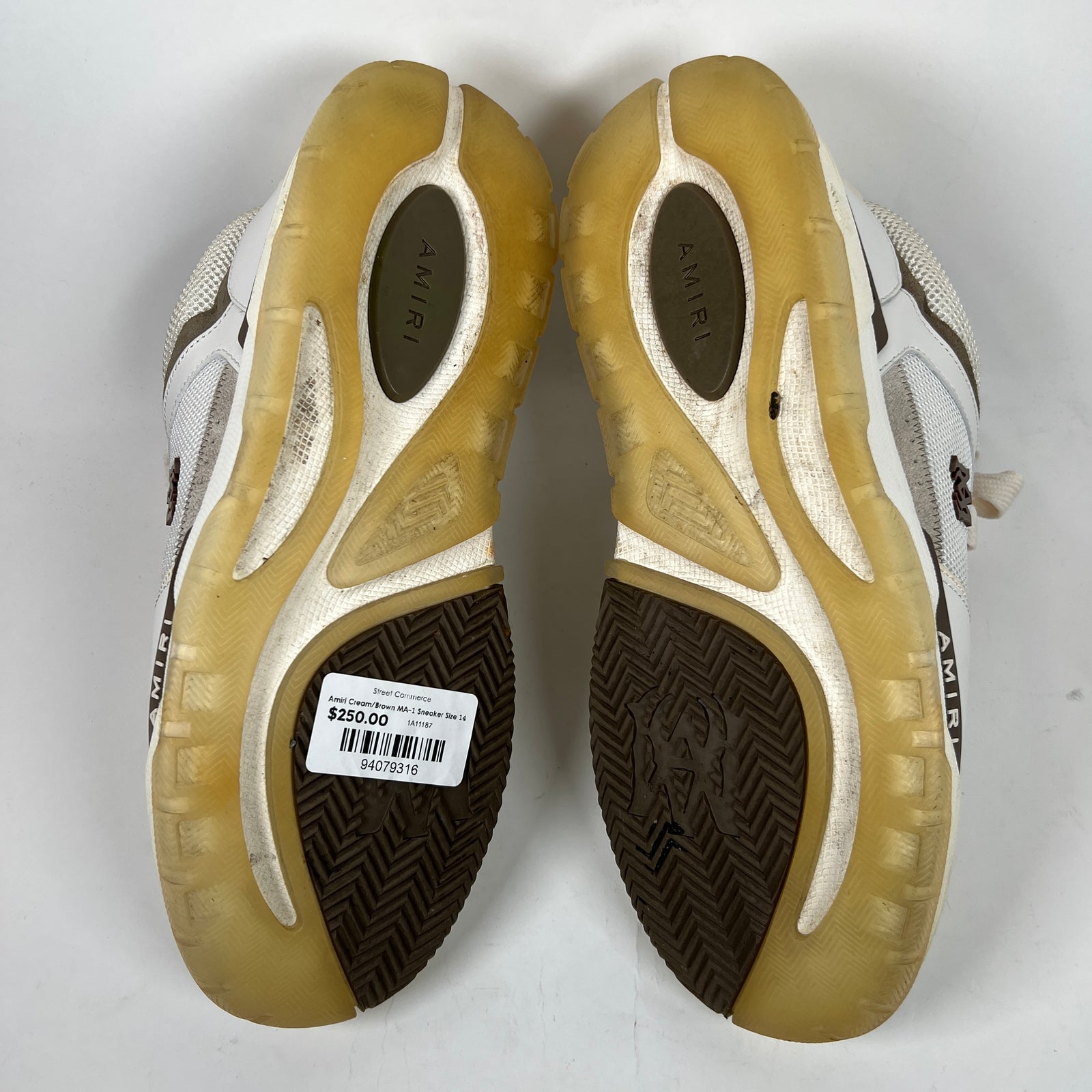 Amiri Cream/Brown MA-1 Sneaker Size 14