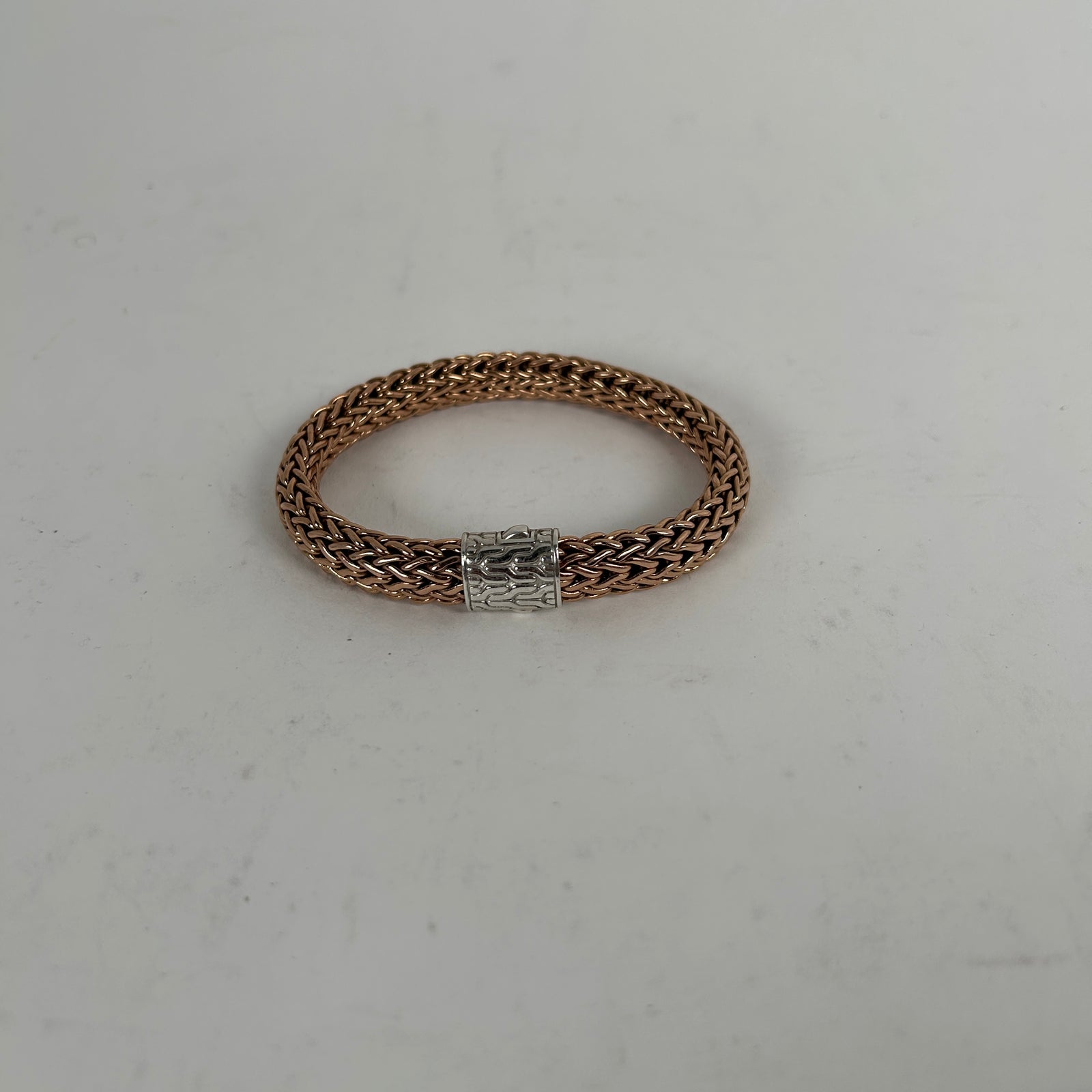 John Hardy Breaded Chain Bracelet Size 7.5 Inch
