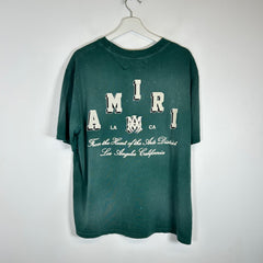 Amiri Green Vintage Collegiate Logo T-Shirt Size S