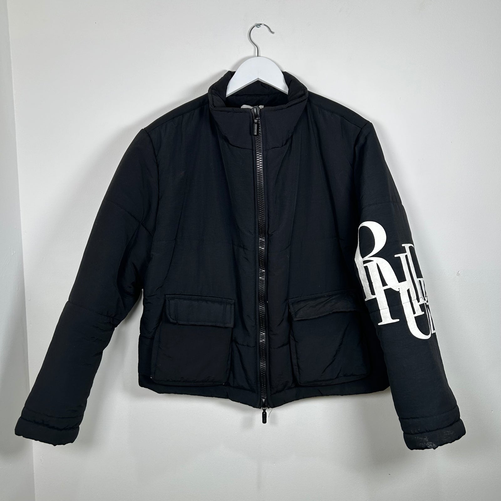 Rhude Sleeve Spell-out Logo Puffer Jacket Size M