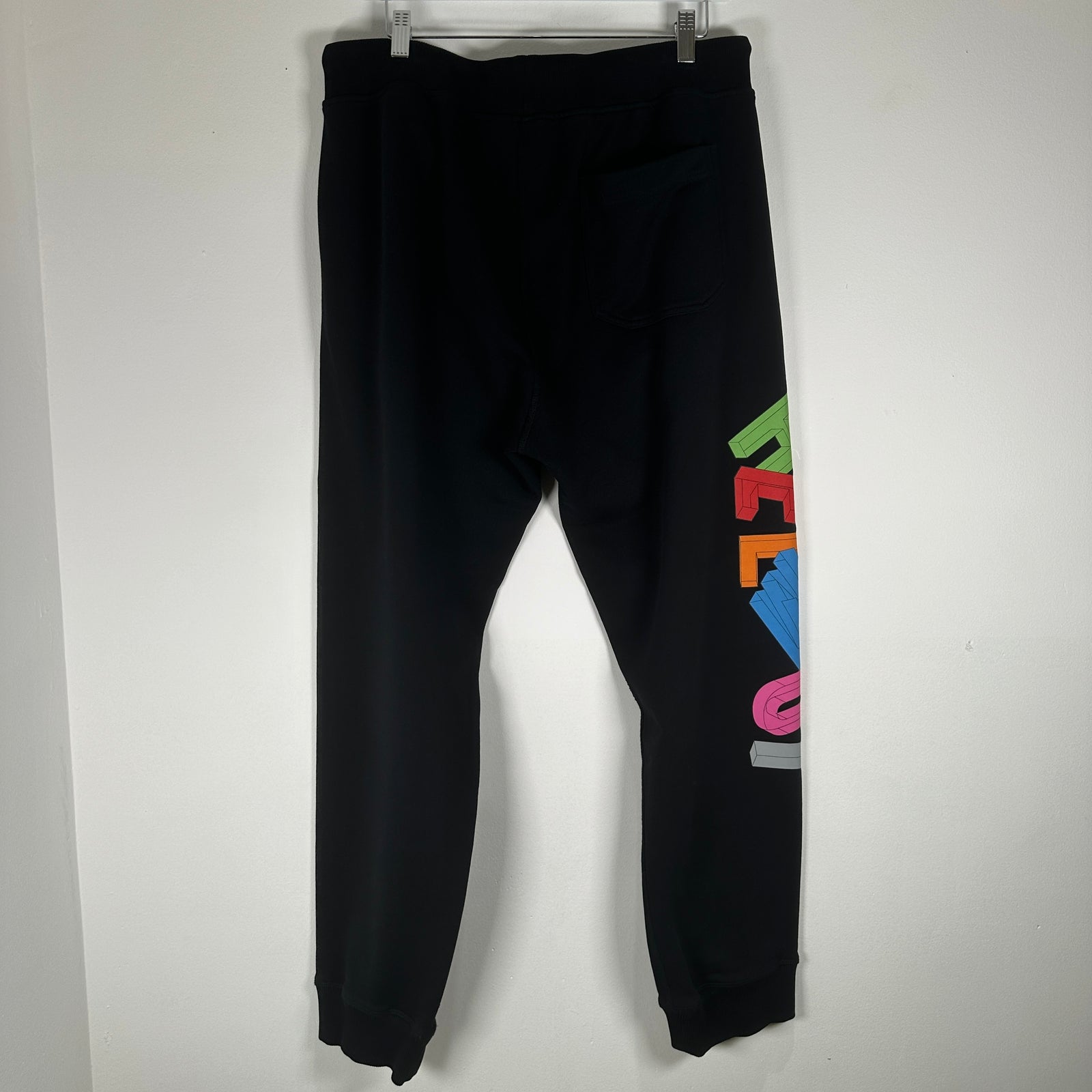 Helmut Lang Black 3D Logo Sweatpants Size L