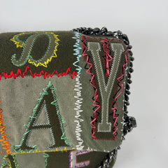 Readymade Khaki Patchwork Big Chain Bag