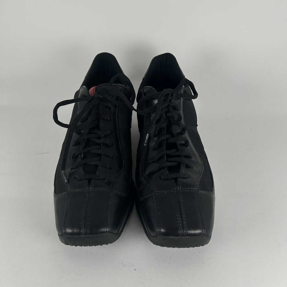 Prada Sport Black Leather Sneakers Size 9.5