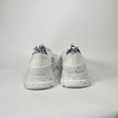 Alexander McQueen Speckled B&W Low Tread Slick Sneakers Size 47