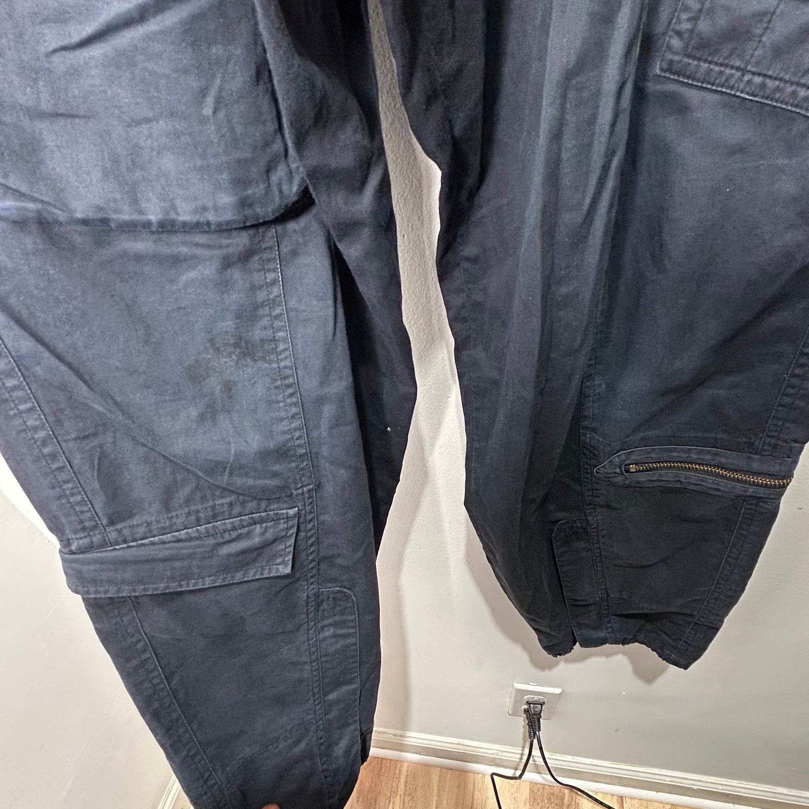 Issey Miyake Cargo Zipper Navy Pants Size 32