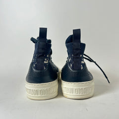 Dior Black Oblique Walk'N'Dior High Top Sneakers Size 36.5