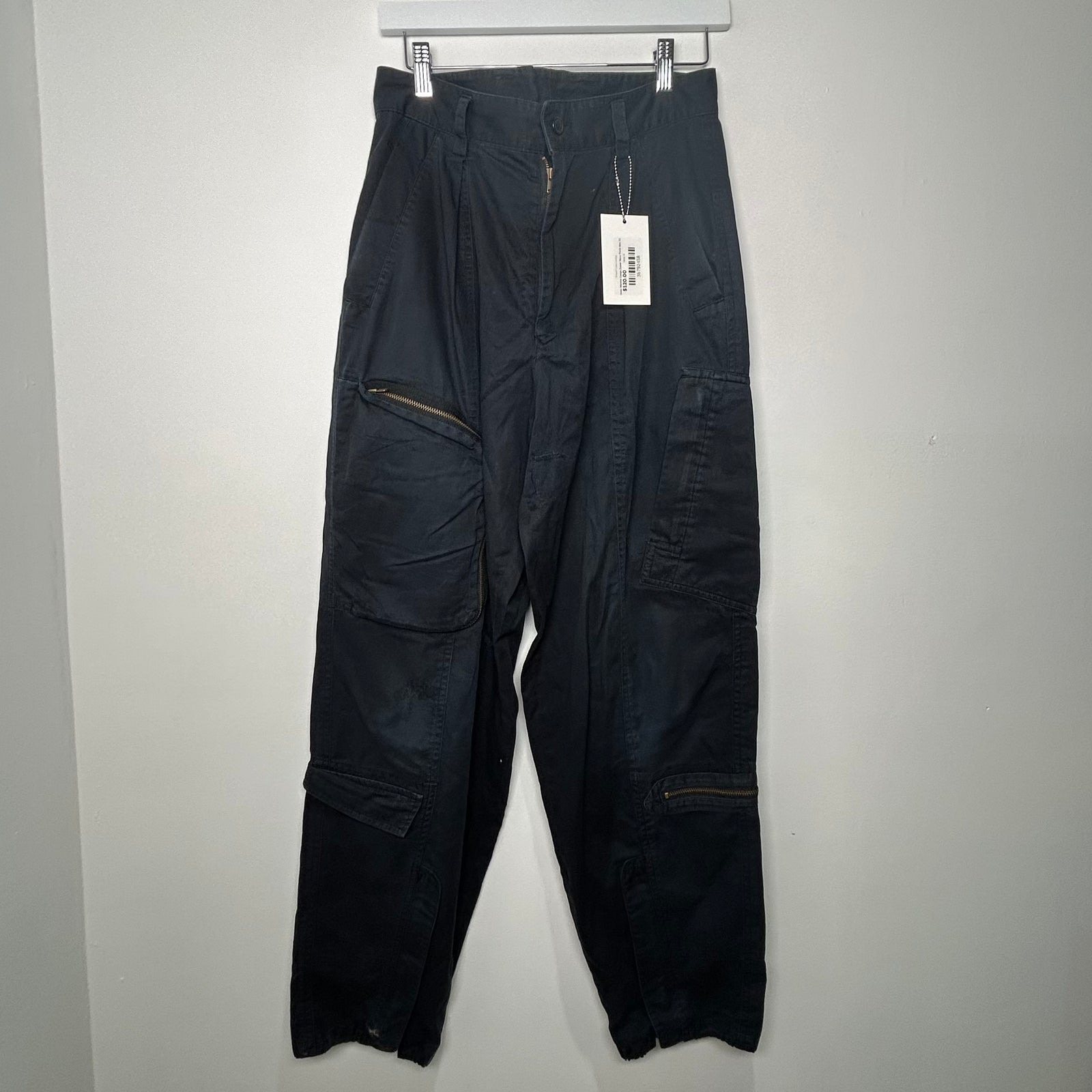 Issey Miyake Cargo Zipper Navy Pants Size 32