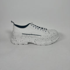 Alexander McQueen Speckled B&W Low Tread Slick Sneakers Size 47