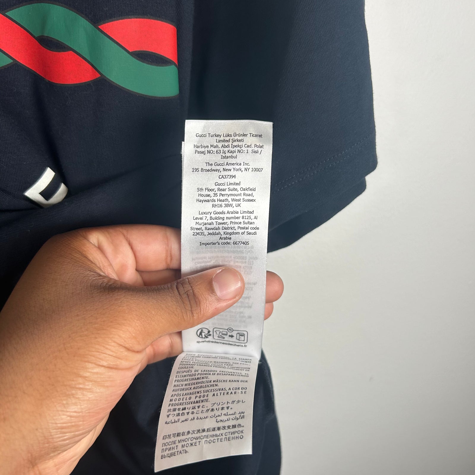 Gucci Firenze Navy T-Shirt Size XL
