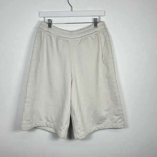 Burberry White Logo Side Short Size S