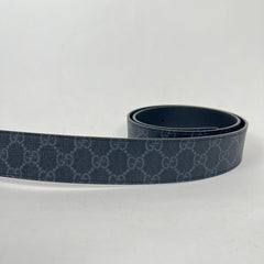 Gucci GG Supreme Silver Belt Size 38