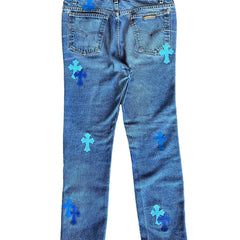 Chrome Hearts London Exclusive Levis 20 Cross Patch Jeans Size 33