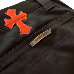 Chrome Hearts Brown Carpenter 23 Cross Patch Pants Size 36