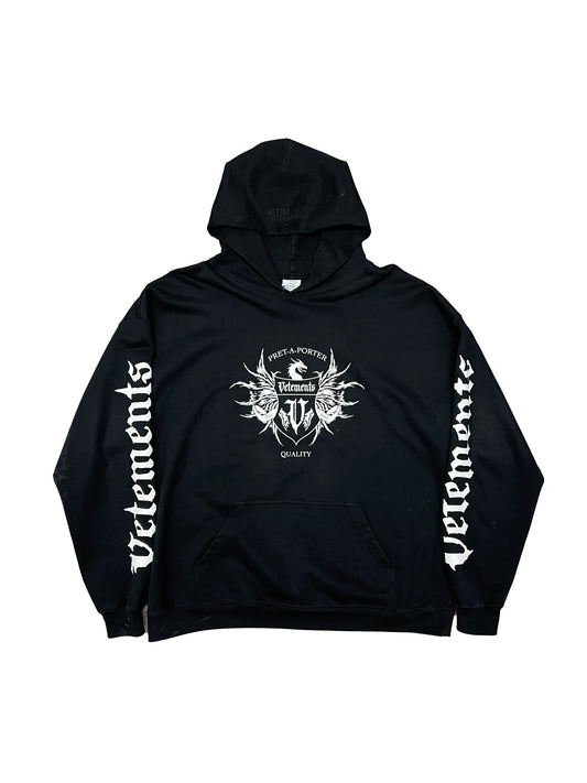 Vetements Gothic Logo Hoodie Size X-Large