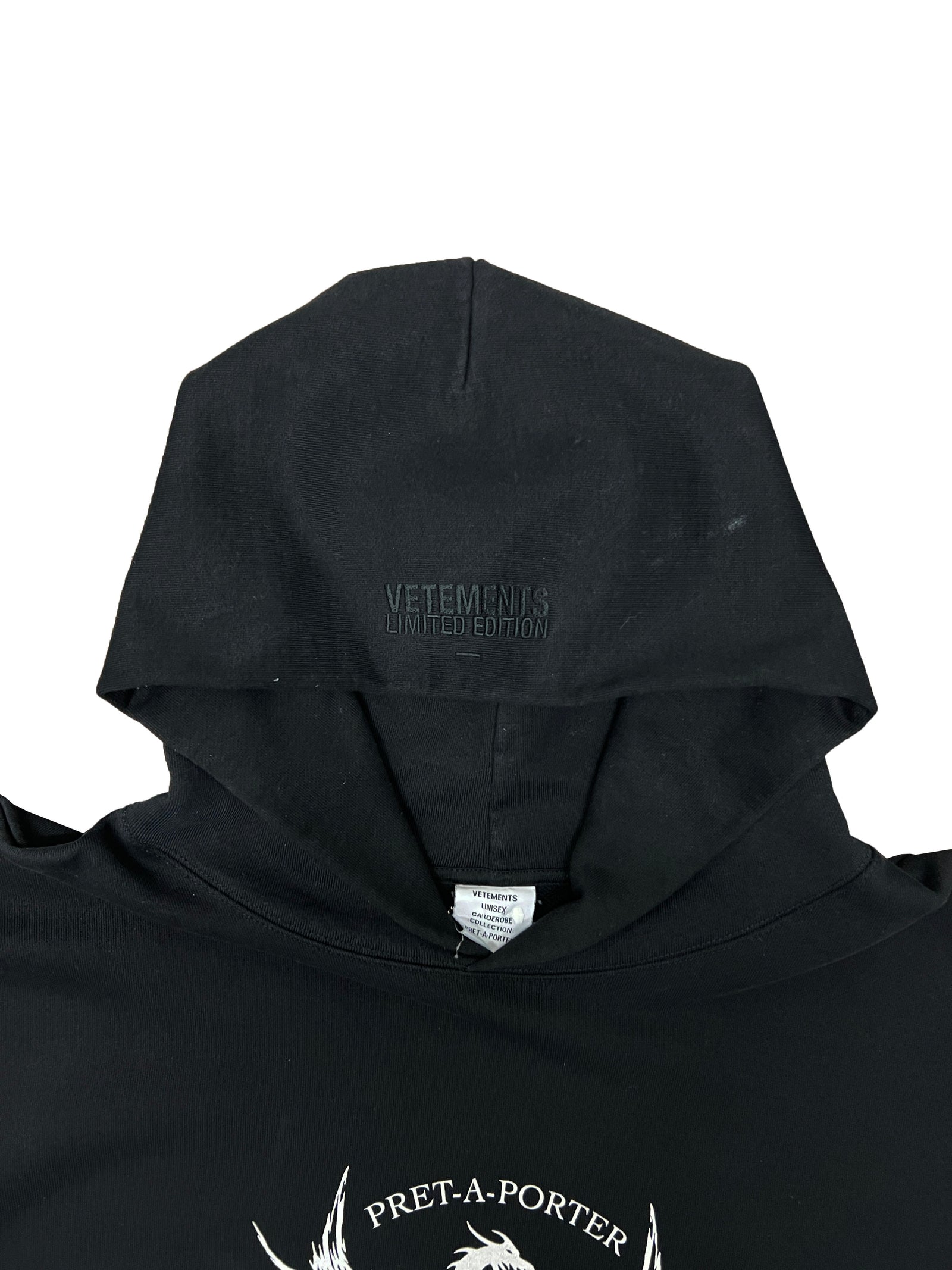 Vetements Gothic Logo Hoodie Size X-Large