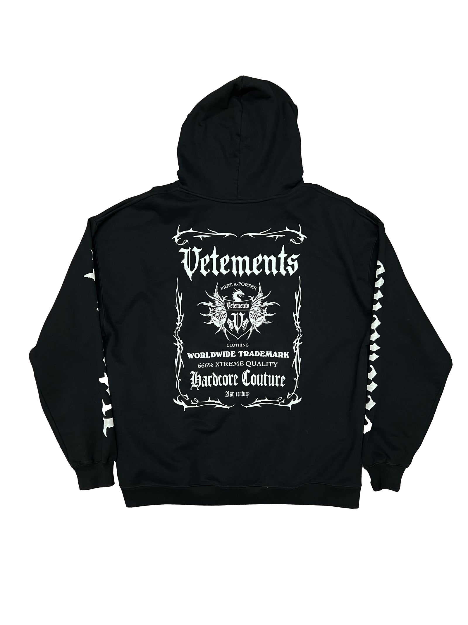 Vetements Gothic Logo Hoodie Size X-Large