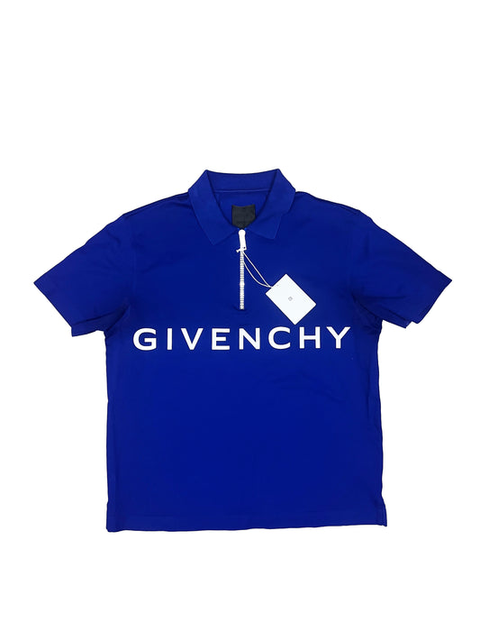Givenchy 4GS Blue Button 1/4 Zip Up Size X-Large
