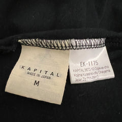Kapital Smiley Logo Black T-Shirt Size Medium