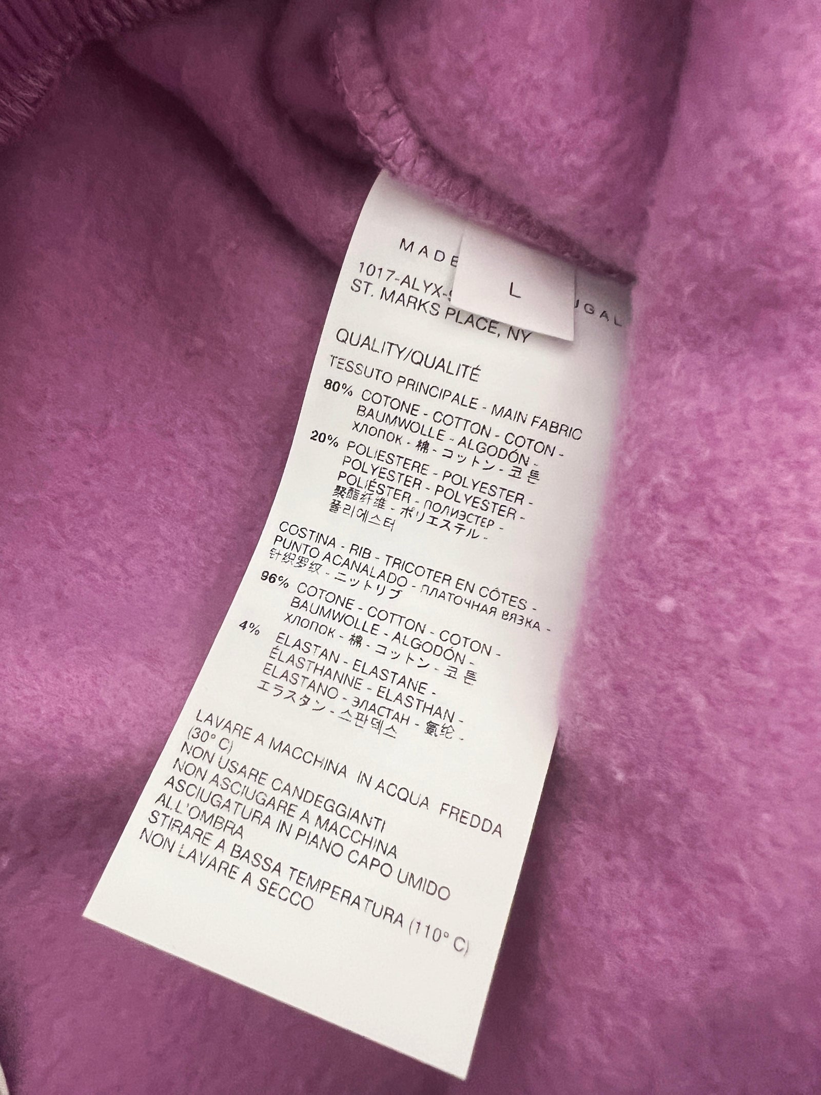 Alyx Sweatpants Size Large