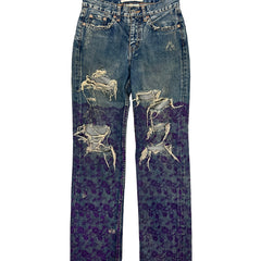 Junya Watanabe AW 05 Floral Crash Jeans Size 28