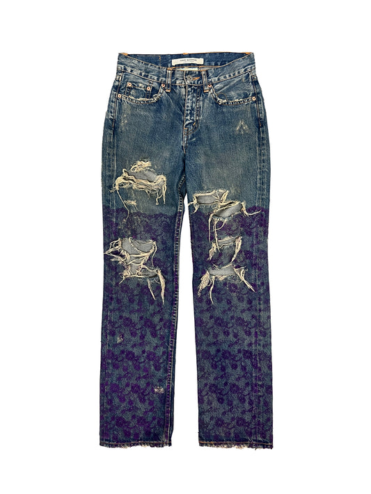 Junya Watanabe AW 05 Floral Crash Jeans Size 28