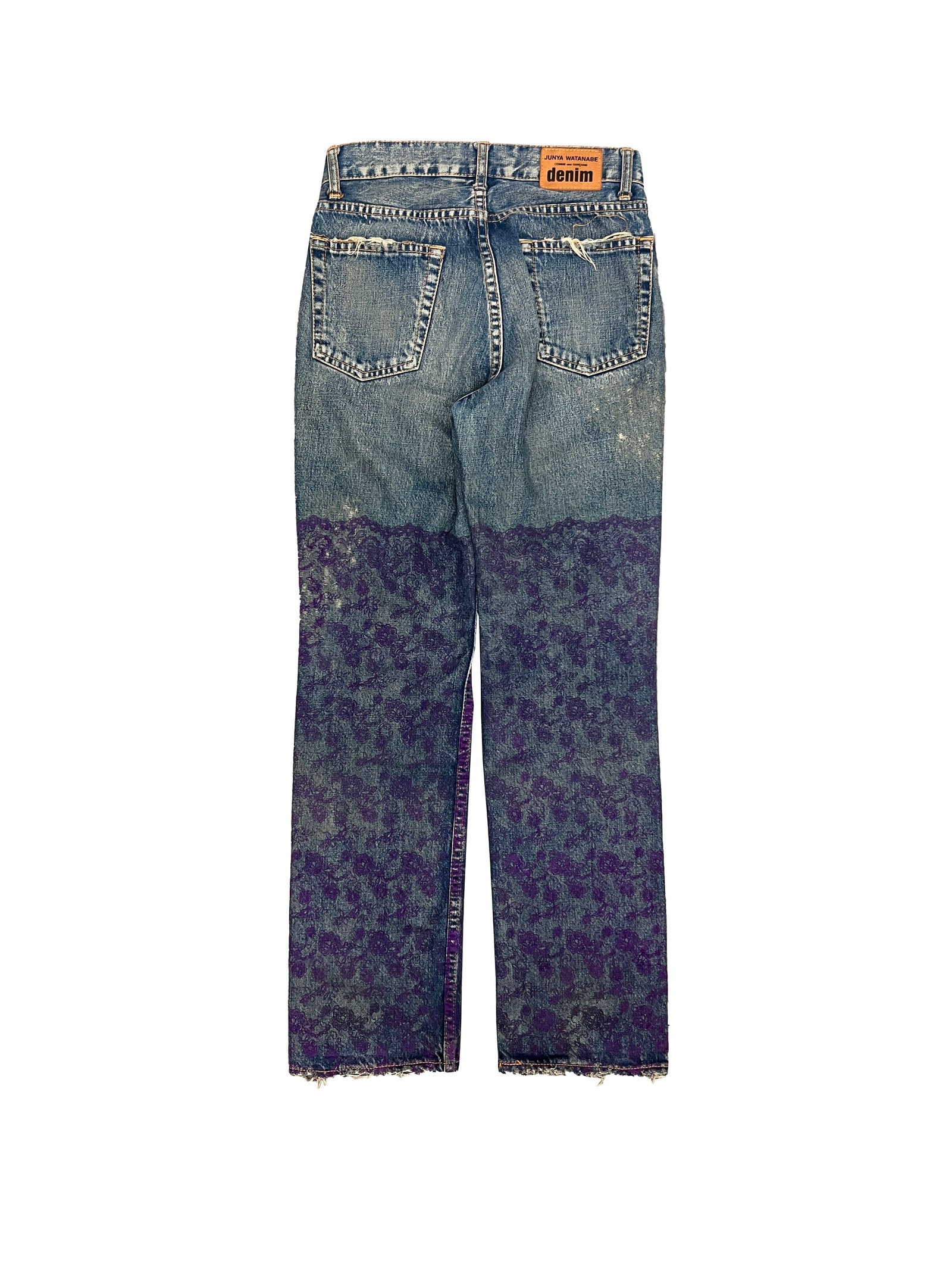 Junya Watanabe AW 05 Floral Crash Jeans Size 28