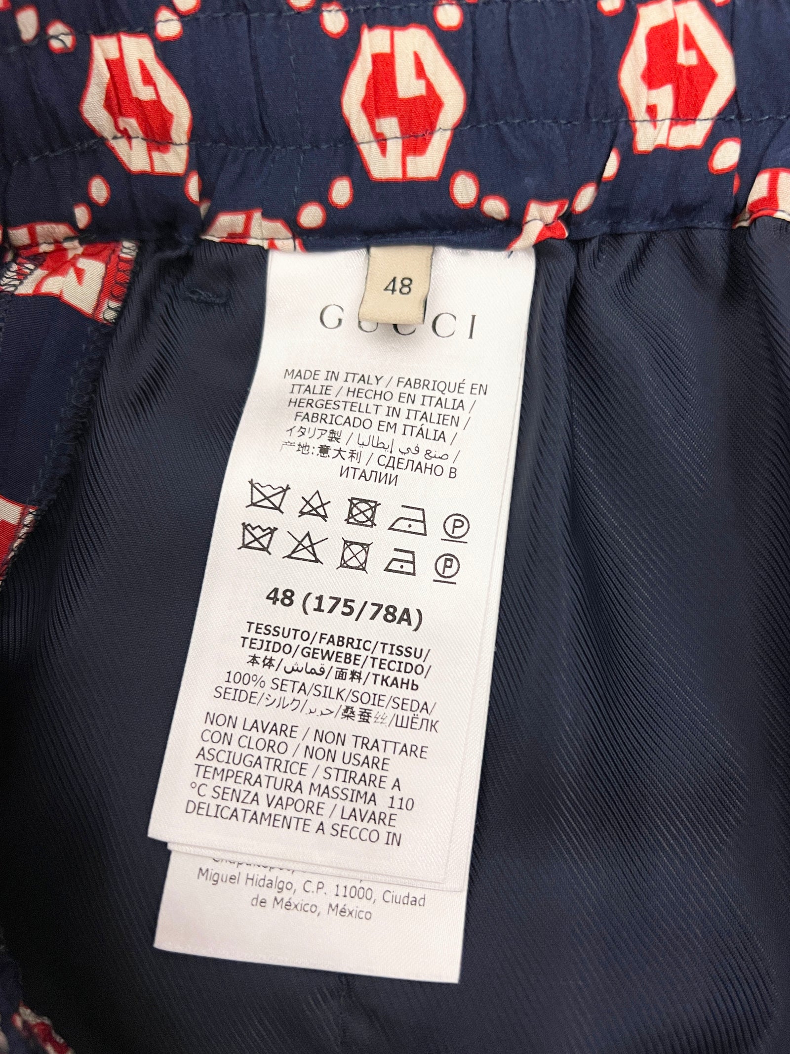Gucci GG Hexagon Crepe Shorts Size 32