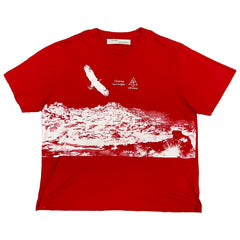 Off-White 'Climbing' T-Shirt Red Size X-Large