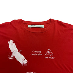 Off-White 'Climbing' T-Shirt Red Size X-Large
